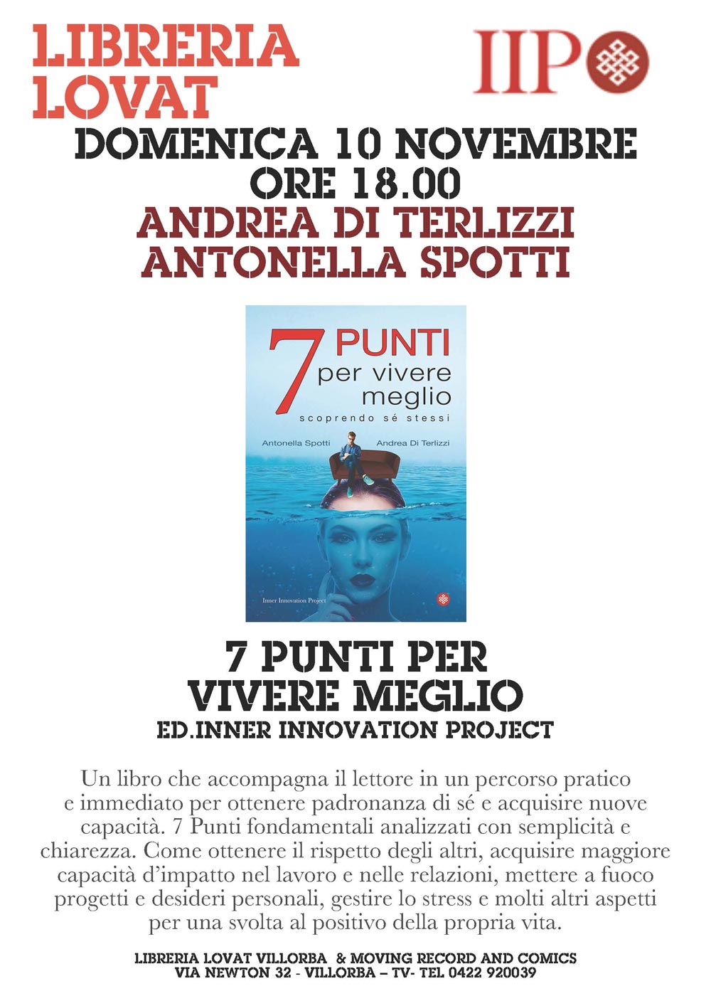 10 novembre 2019 Libreria Lovat: 7 Punti per vivere meglio