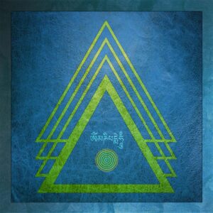 yantra triangle quadro simbolico stampa blu