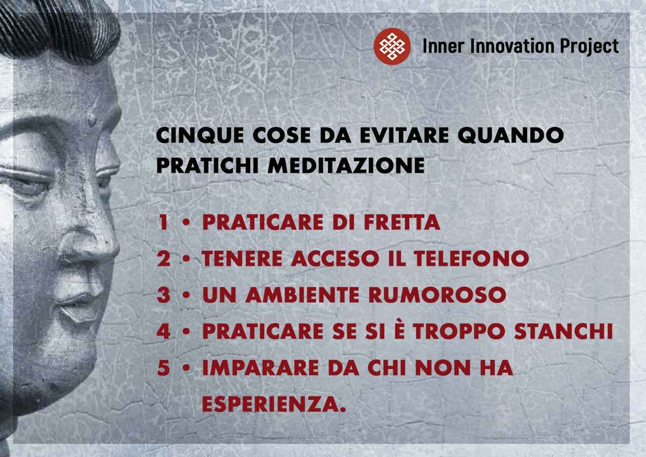 5 cose da evitare quando pratichi meditazione